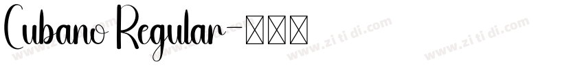 Cubano Regular字体转换